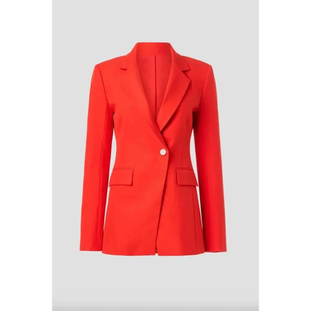 Derek Lam 10 Crosby Red Noah Single Breasted Jacket Sz 10